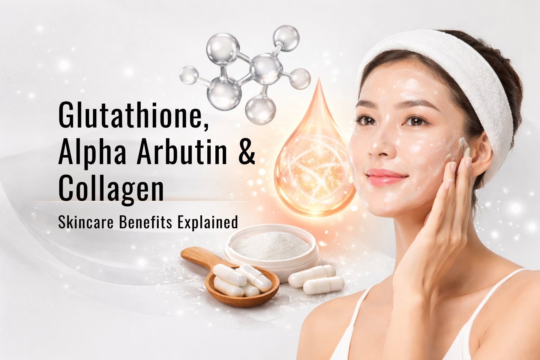 Glutathione, Alpha Arbutin & Collagen Full Skincare Guide Esthe Essentials Glutathione, Alpha Arbutin & Collagen Full Skincare Guide Esthe Essentials